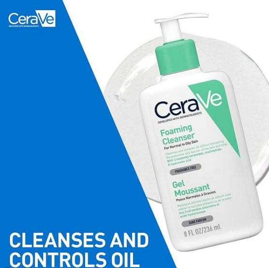 CeraVe Foaming Cleanser for Normal to Oily Skin 236ml